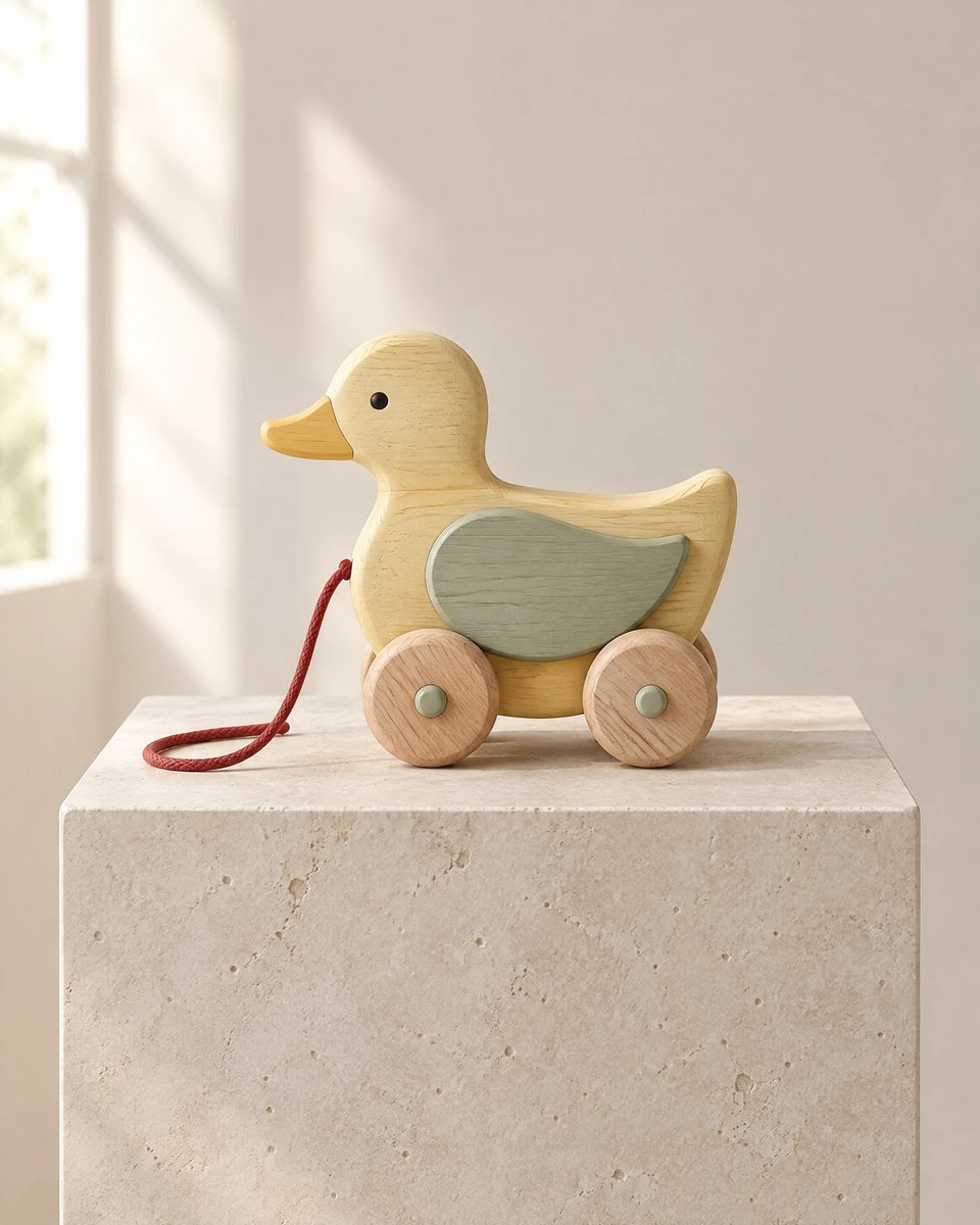 Illustration of the Wooden Pull Toy