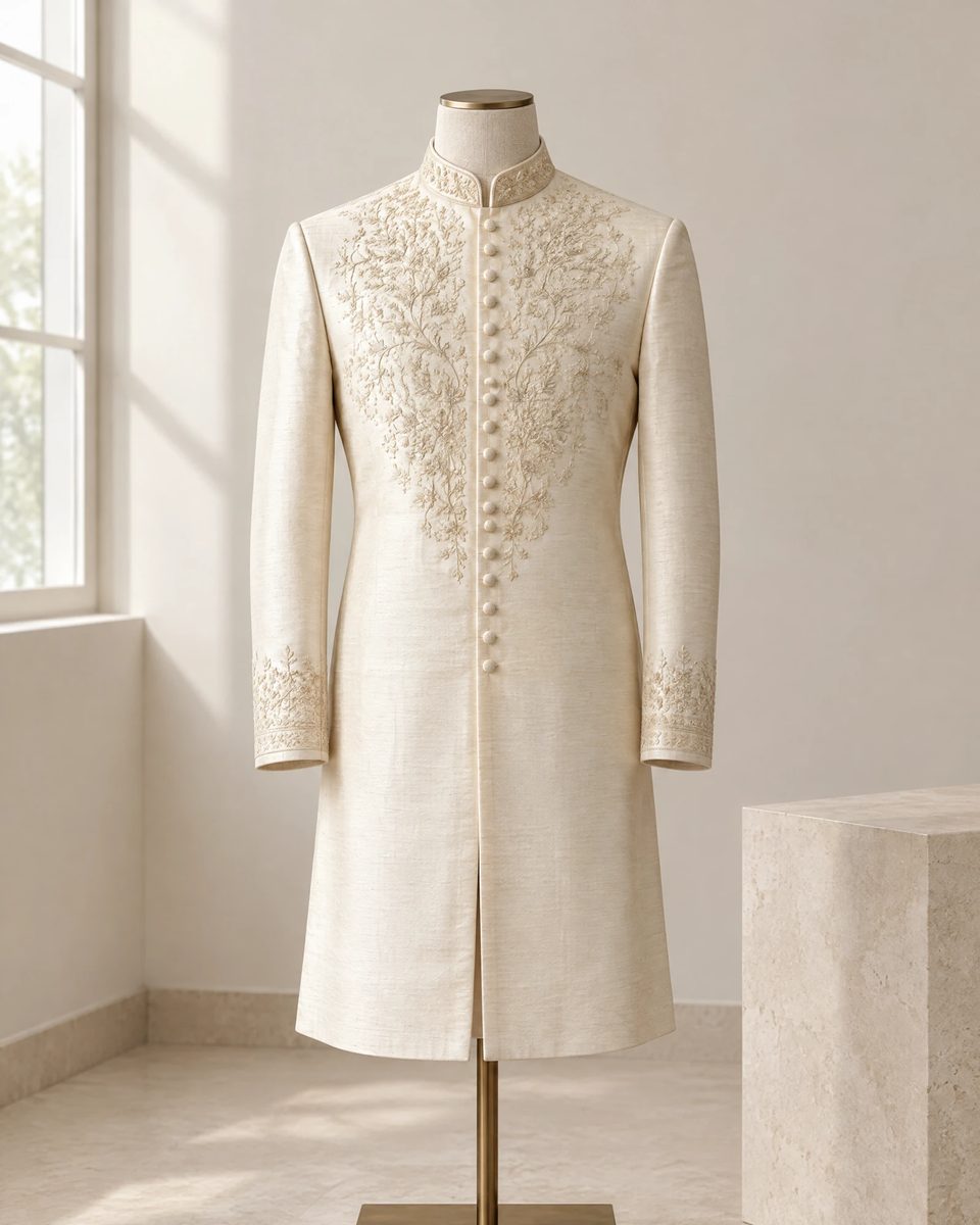Illustration of the Ivory Sherwani