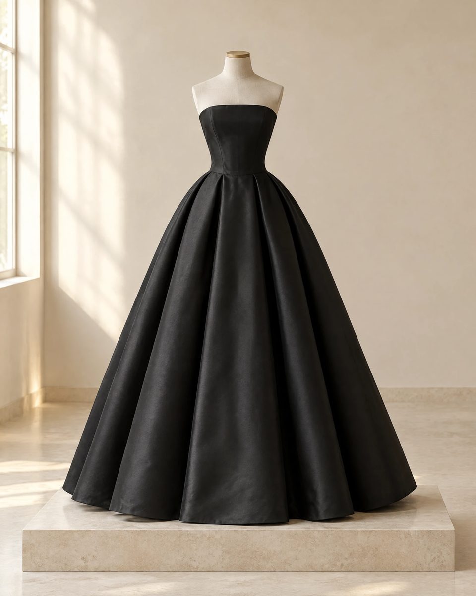 Illustration of the Full-Skirted Evening Dress