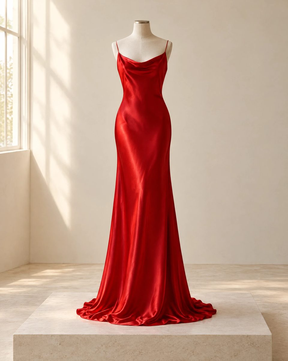 Illustration of the Red Silk Gown